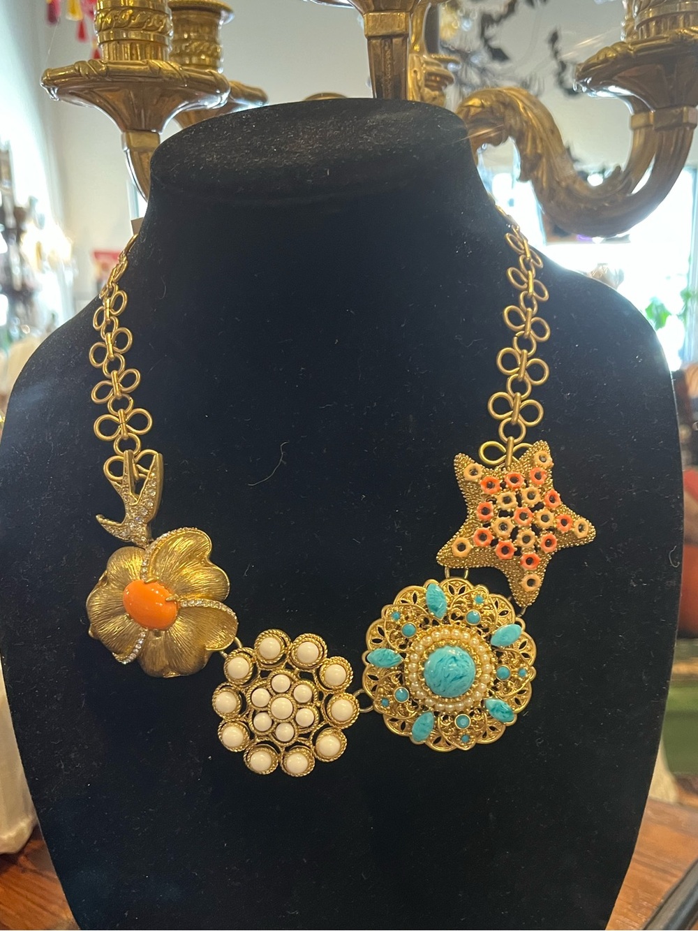 Stella & Dot Retired Bird of Paradise Necklace
